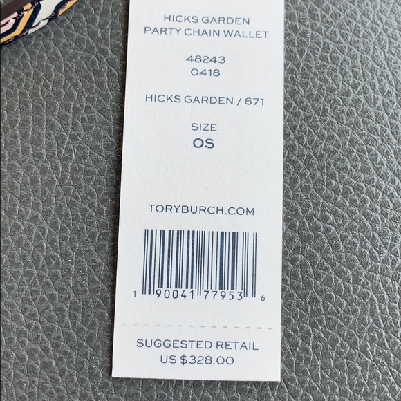 Tory Burch Hicks Garden Party Wallet on a Chain purse - Picture 7 of 7